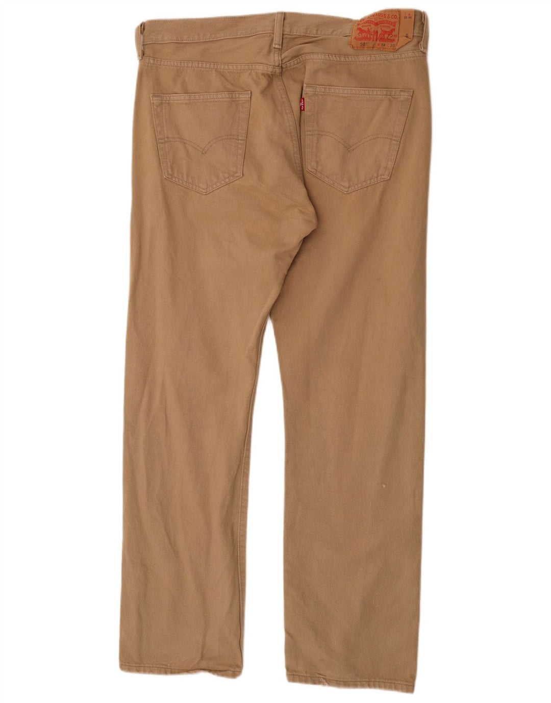 Levi's Herre 501 Stretch Straight Jeans W34 L30 Brun Bomuld