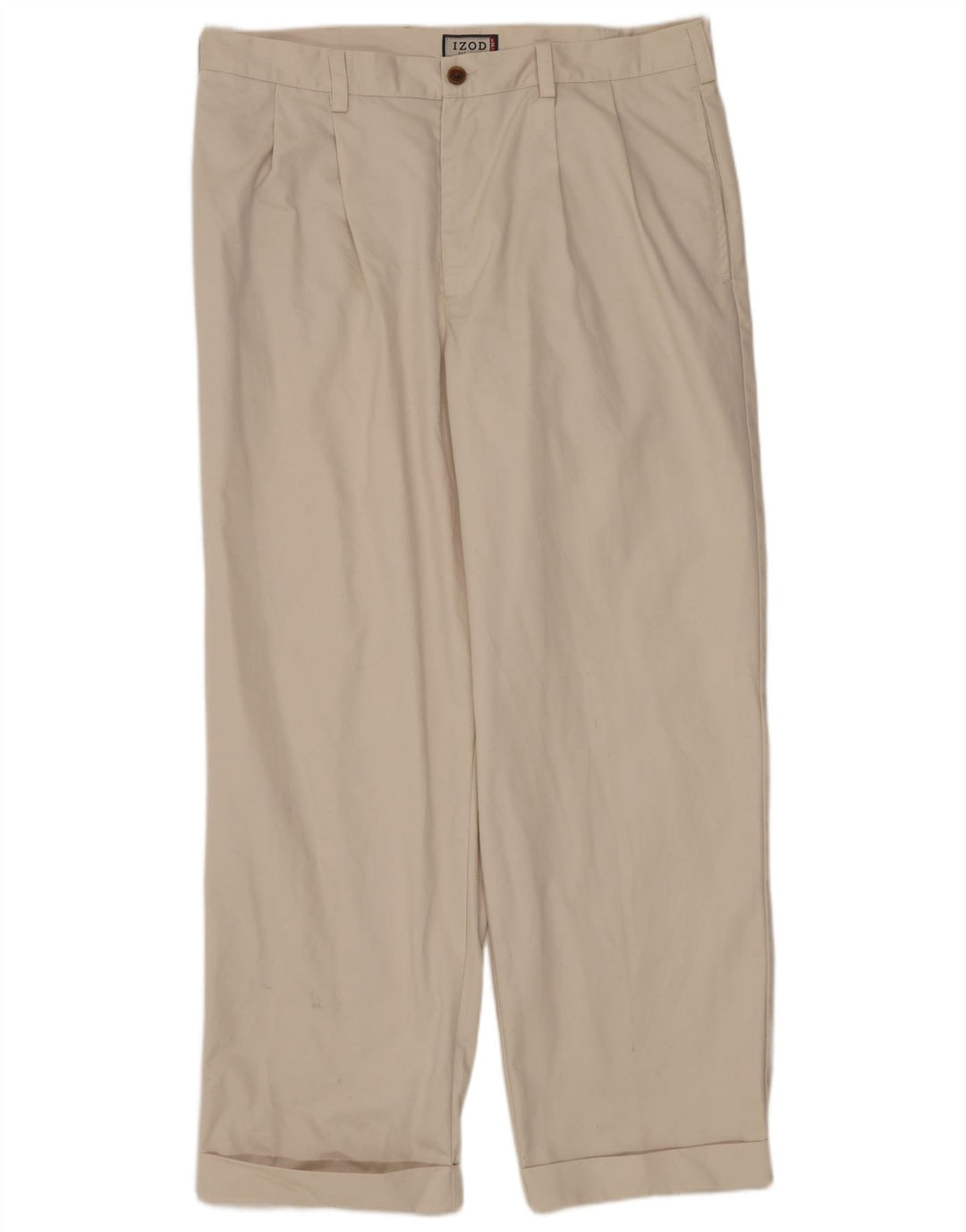 IZOD Herre Pegged Chino Bukser W36 L32 Beige Bomuld