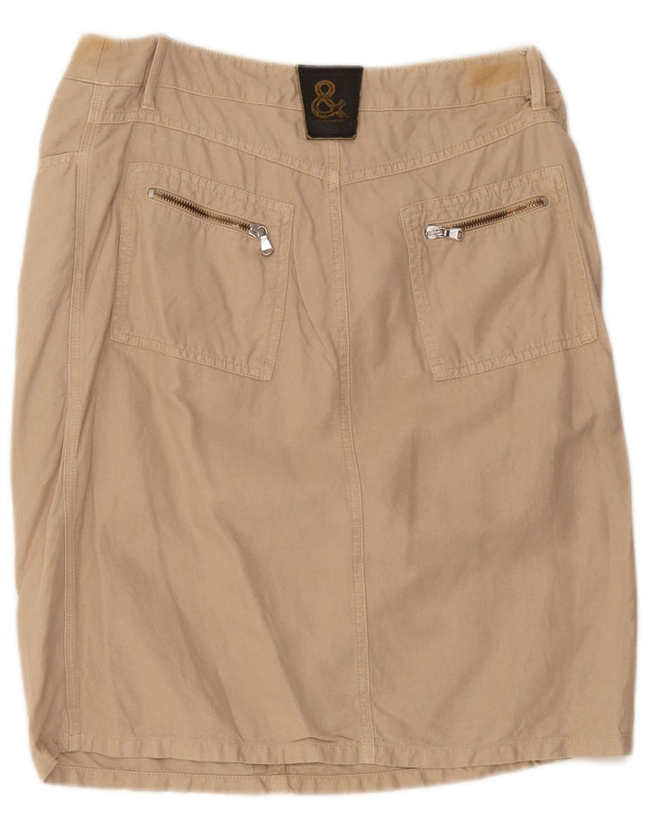Dolce & Gabbana lige nederdel til kvinder IT 44 Medium W34 Beige Bomuld