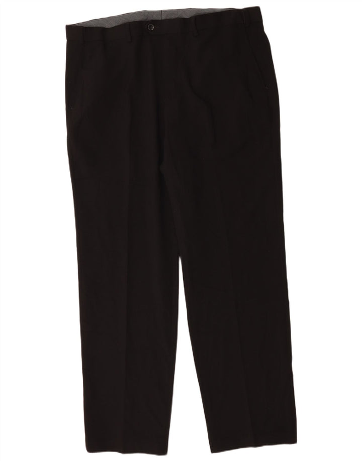 Marks & Spencer Straight Suit Bukser til mænd W42 L33 Sort polyester