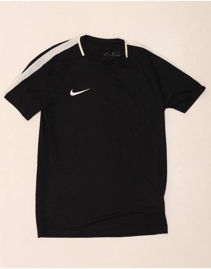 Nike Herre Dri Fit T-shirt Top Medium Sort Colourblock Polyester