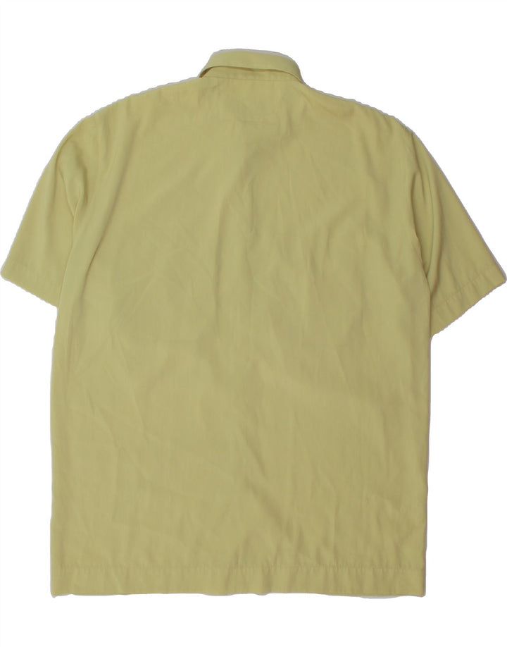 HAUPT Mens Short Sleeve Shirt Size 39/40 Medium Beige Polyester Vintage Haupt and Second-Hand Haupt from Messina Hembry 