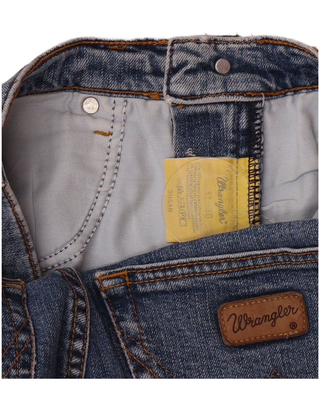Wrangler Dame Susan Slim Jeans W31 L30 Blå Bomuld