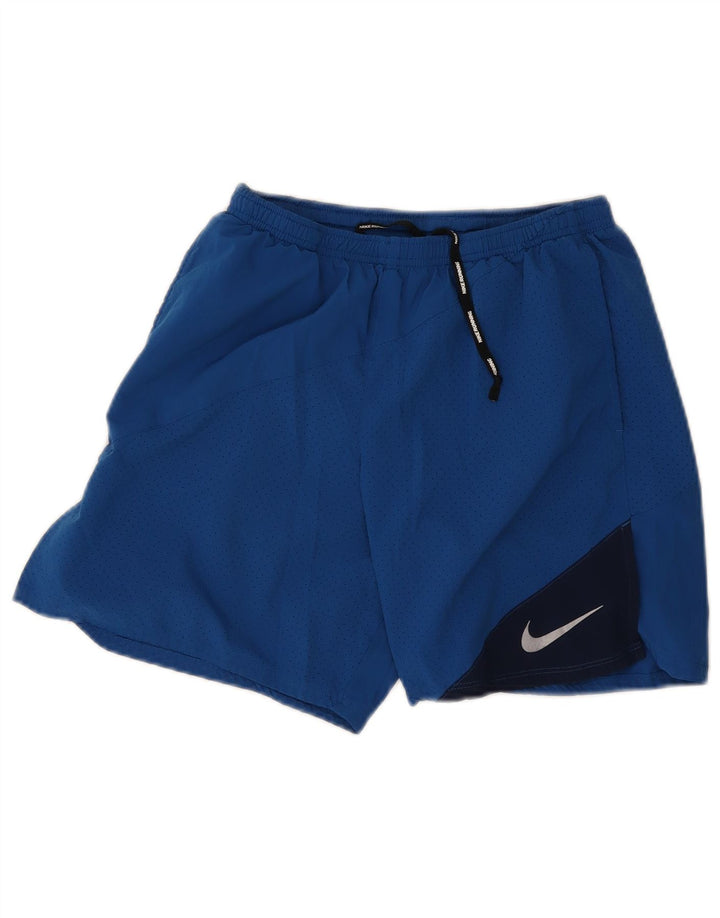 Nike Herre Dri Fit Sportshorts Medium Blue Colourblock