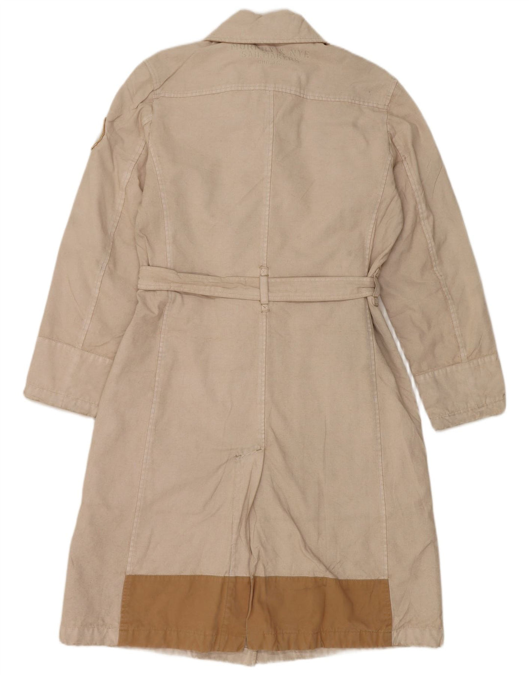 MURPHY & NYE Dobbeltradet frakke til kvinder UK 14 Medium Beige Bomuld