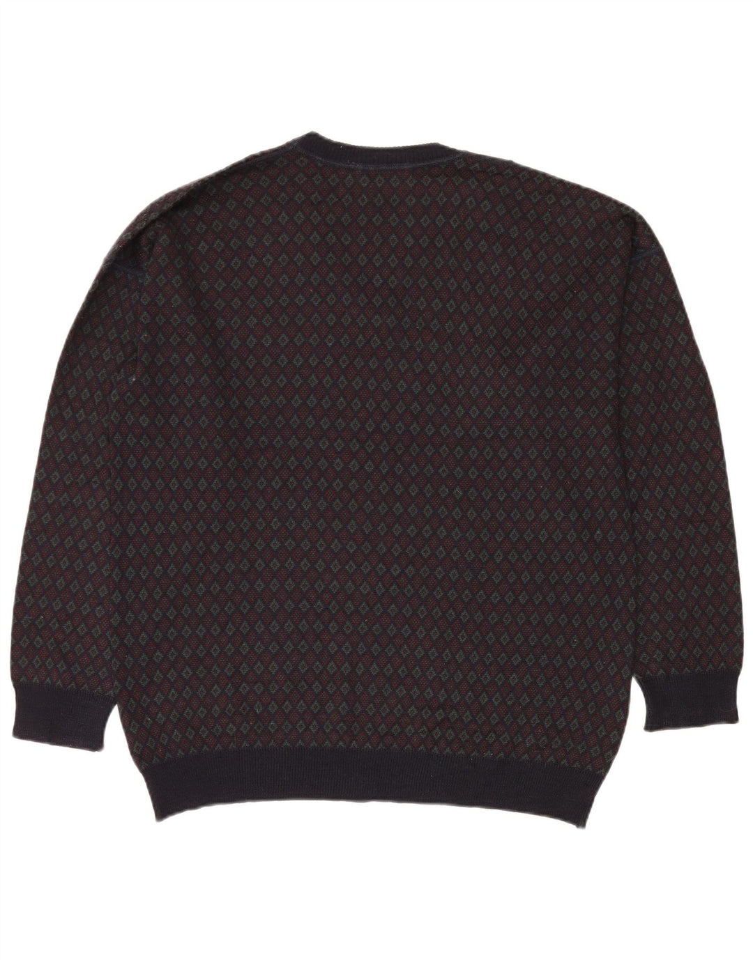 MONTECATINI Herre V-hals sweater Stor Flerfarvet Geometrisk
