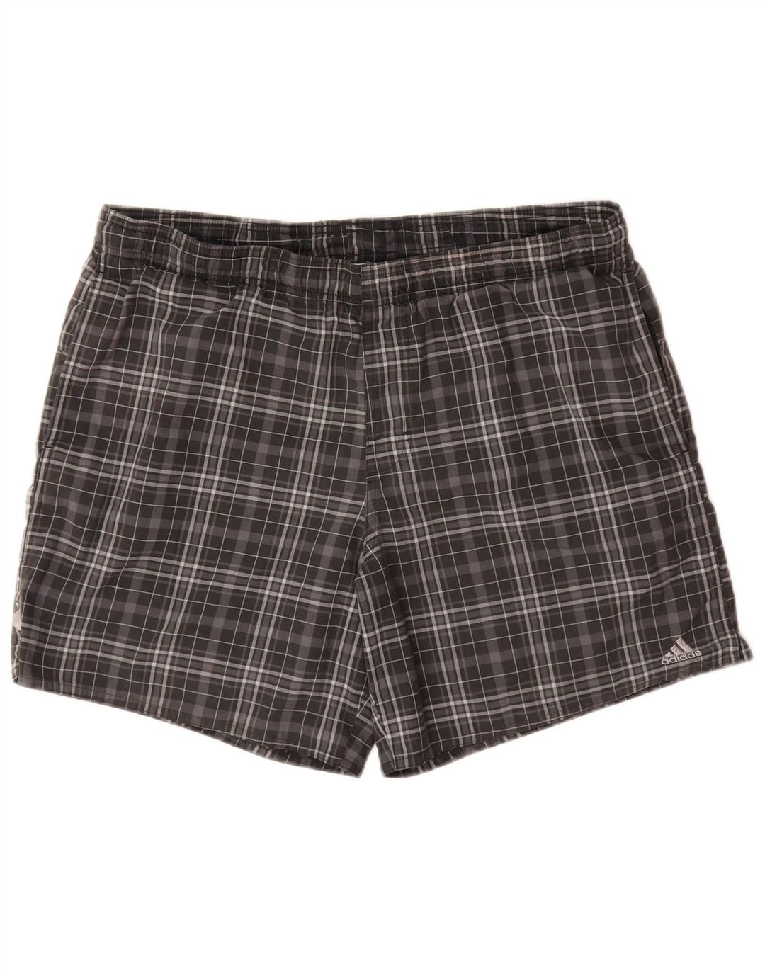 Adidas Badeshorts til mænd mellemgrå ternet polyester