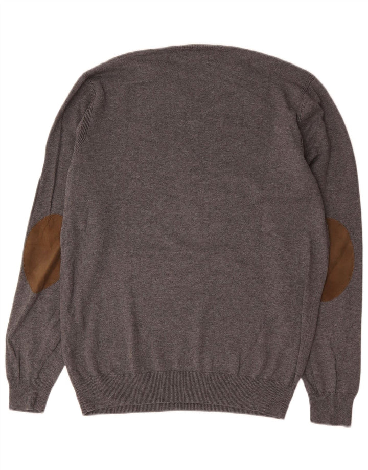 Massimo Dutti Herre sweater med rund hals XL Grå bomuld