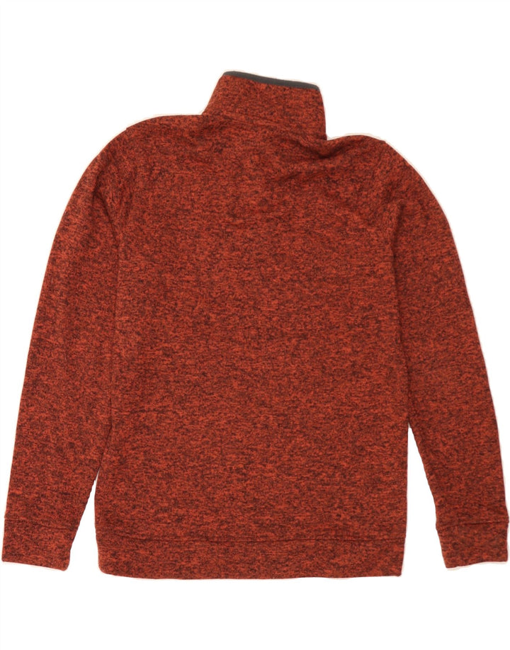 EDDIE BAUER Mens Button Neck Sweatshirt Jumper Medium Red Flecked Vintage Eddie Bauer and Second-Hand Eddie Bauer from Messina Hembry 