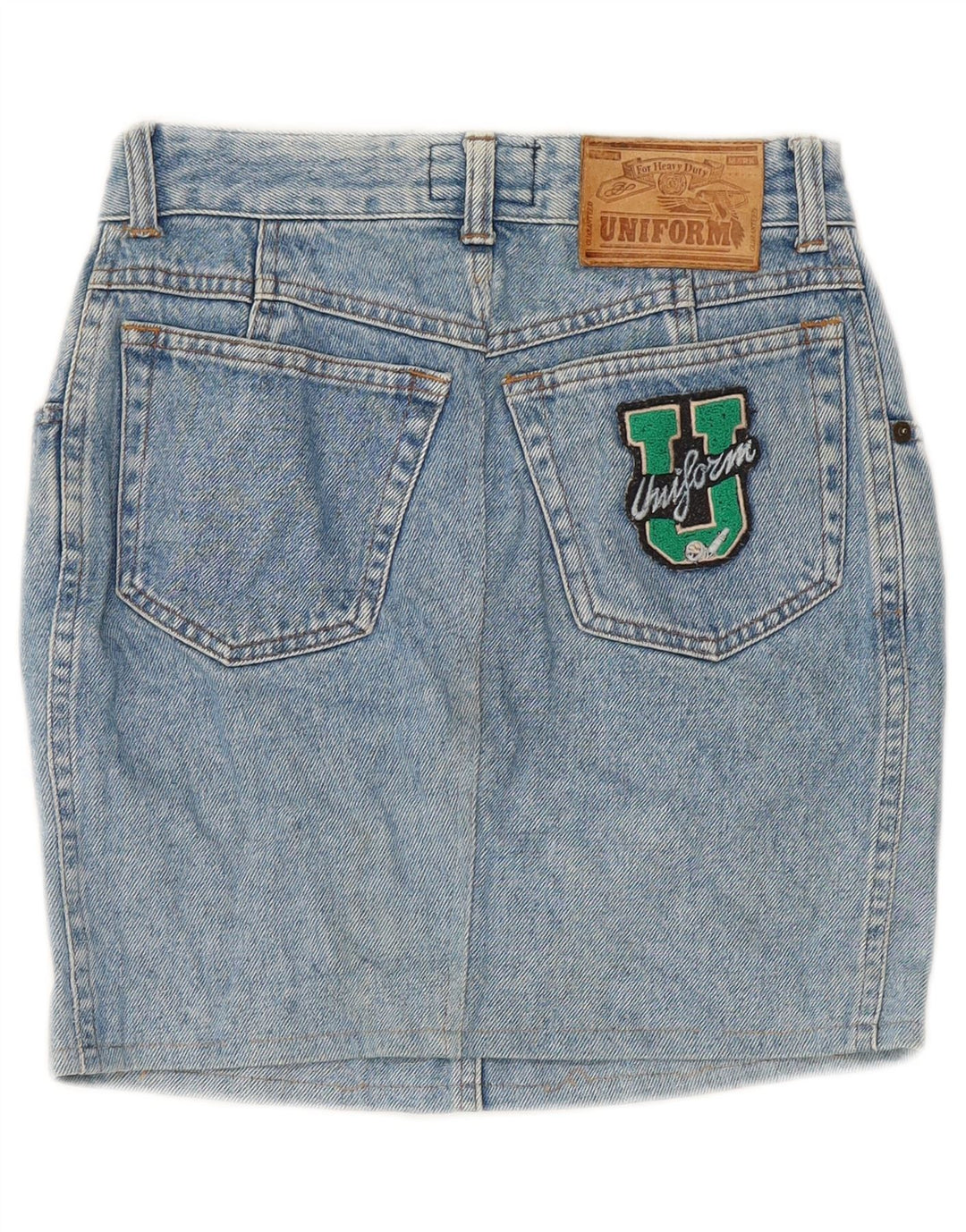 UNIFORM Womens Denim Skirt IT 44 Medium W25 Blue Cotton