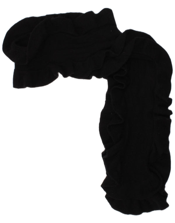 Tommy Hilfiger Dame Flæsestrikket tørklæde One Size Black Cashmere