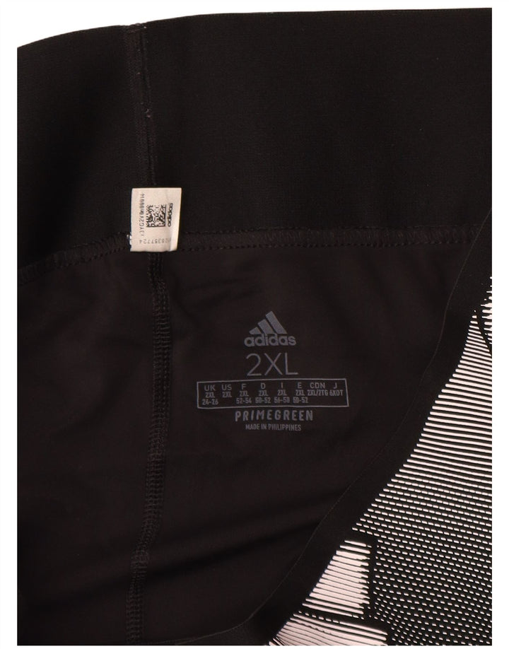 Adidas Grafiske Leggings til kvinder UK 24/26 2XL Sort Polyester