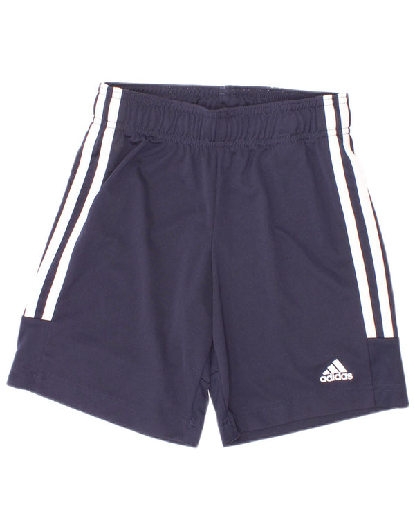 Adidas Boys Aeroready Sport Shorts 7-8 Years Navy Blue Polyester
