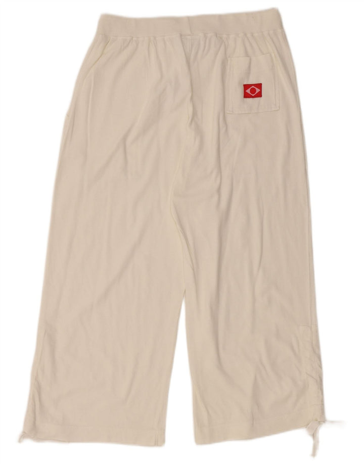 DIADORA Dame Capri Wide Leg træningsdragt Bukser UK 12 Medium White