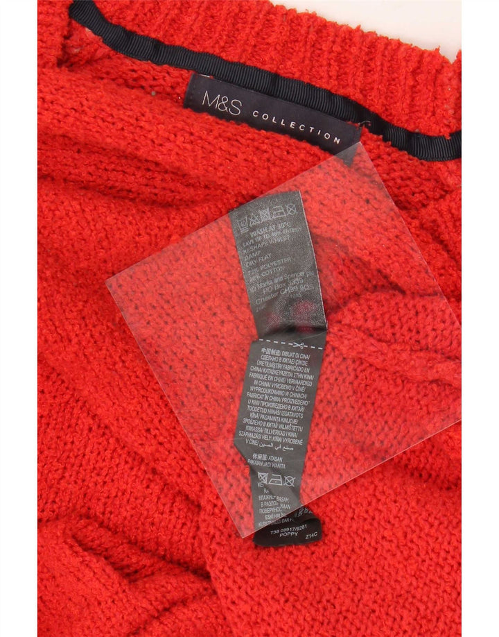 Marks & Spencer Dame sweater med rund hals DK 18 XL Rød polyester