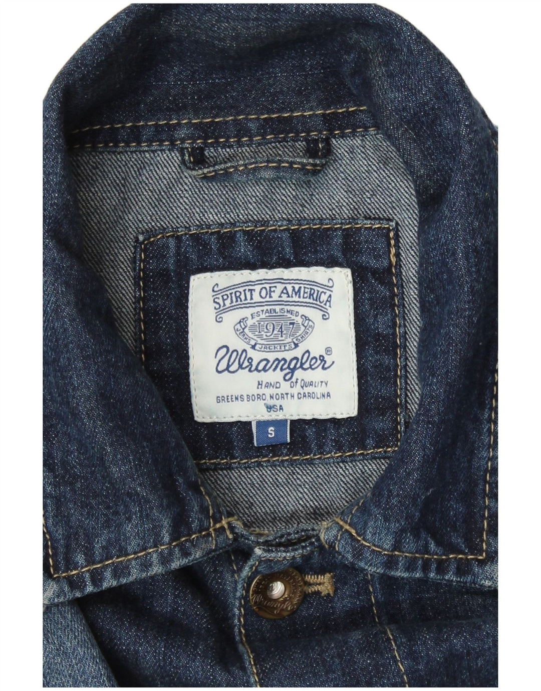 Wrangler Herre denimjakke UK 36 Lille marineblå bomuld