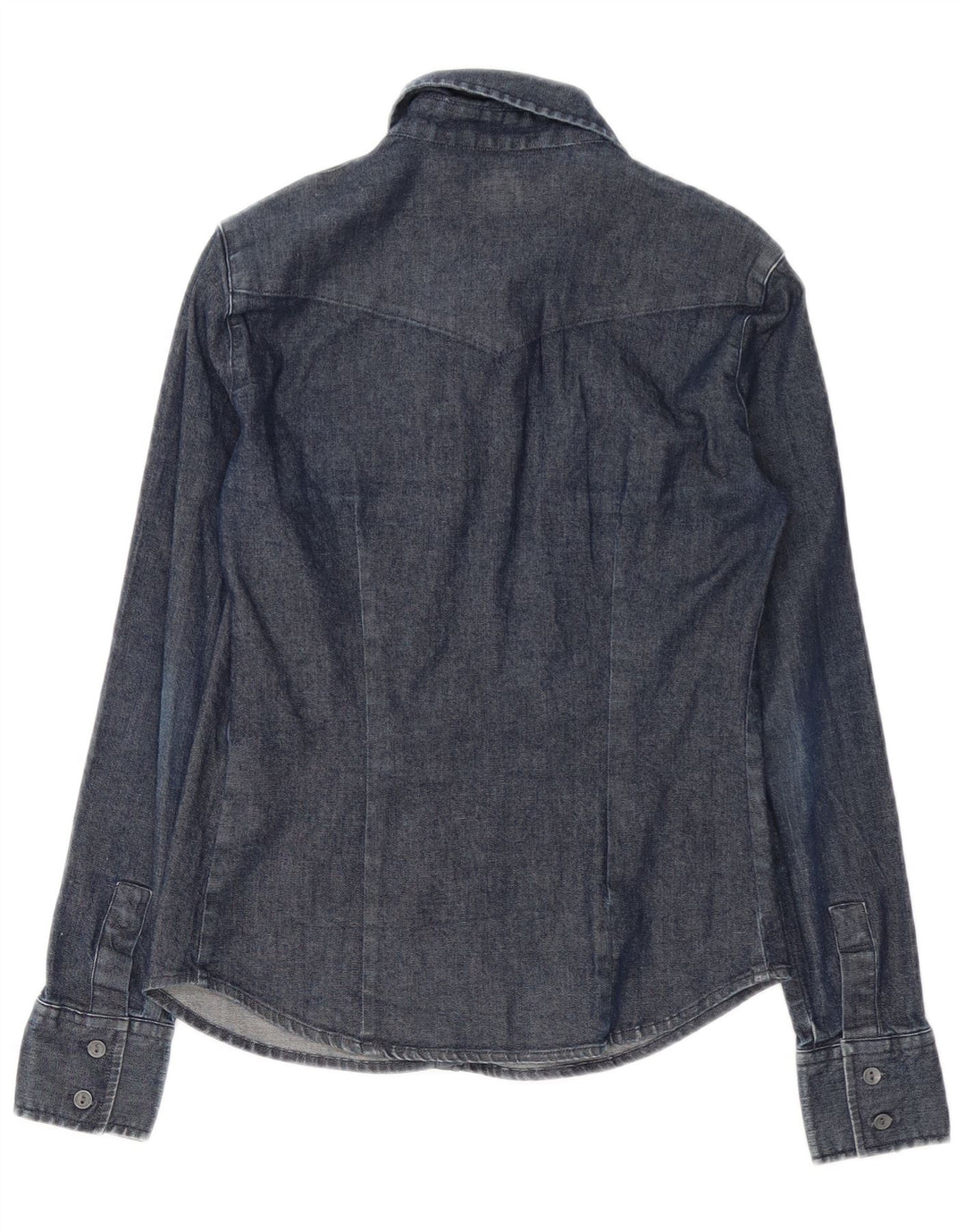 CALVIN KLEIN JEANS Denimskjorte til kvinder UK 12 Medium Navyblå Bomuld