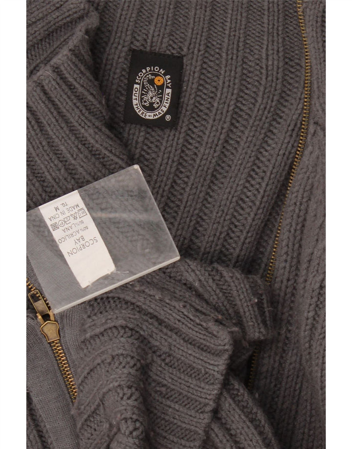 Scorpion Bay Kvinders Oversized Cardigan Sweater UK 14 Medium Grå Akryl