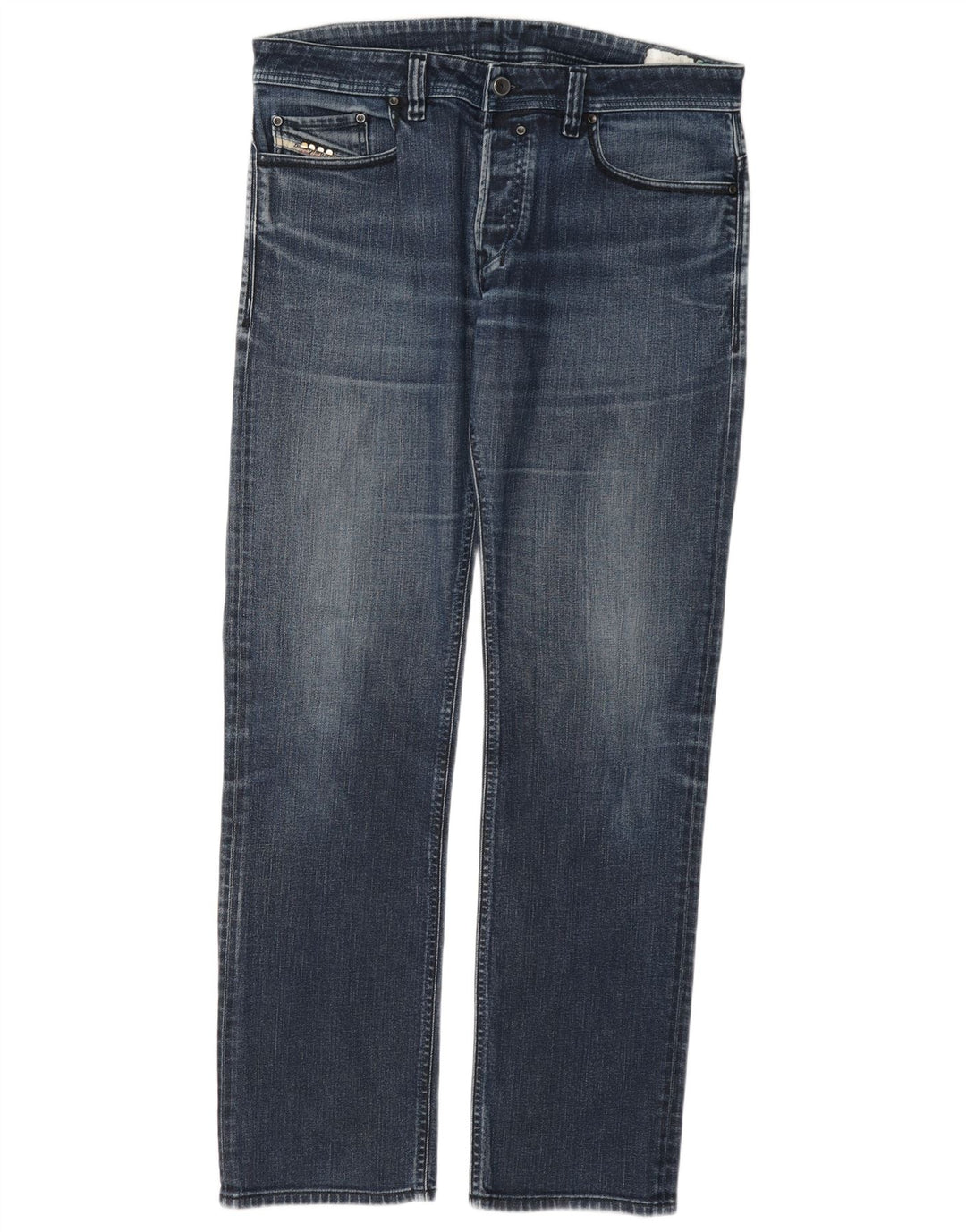 Diesel Straight Jeans til mænd W34 L33 Blå Bomuld