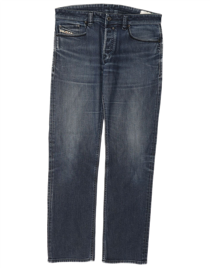 Diesel Straight Jeans til mænd W34 L33 Blå Bomuld