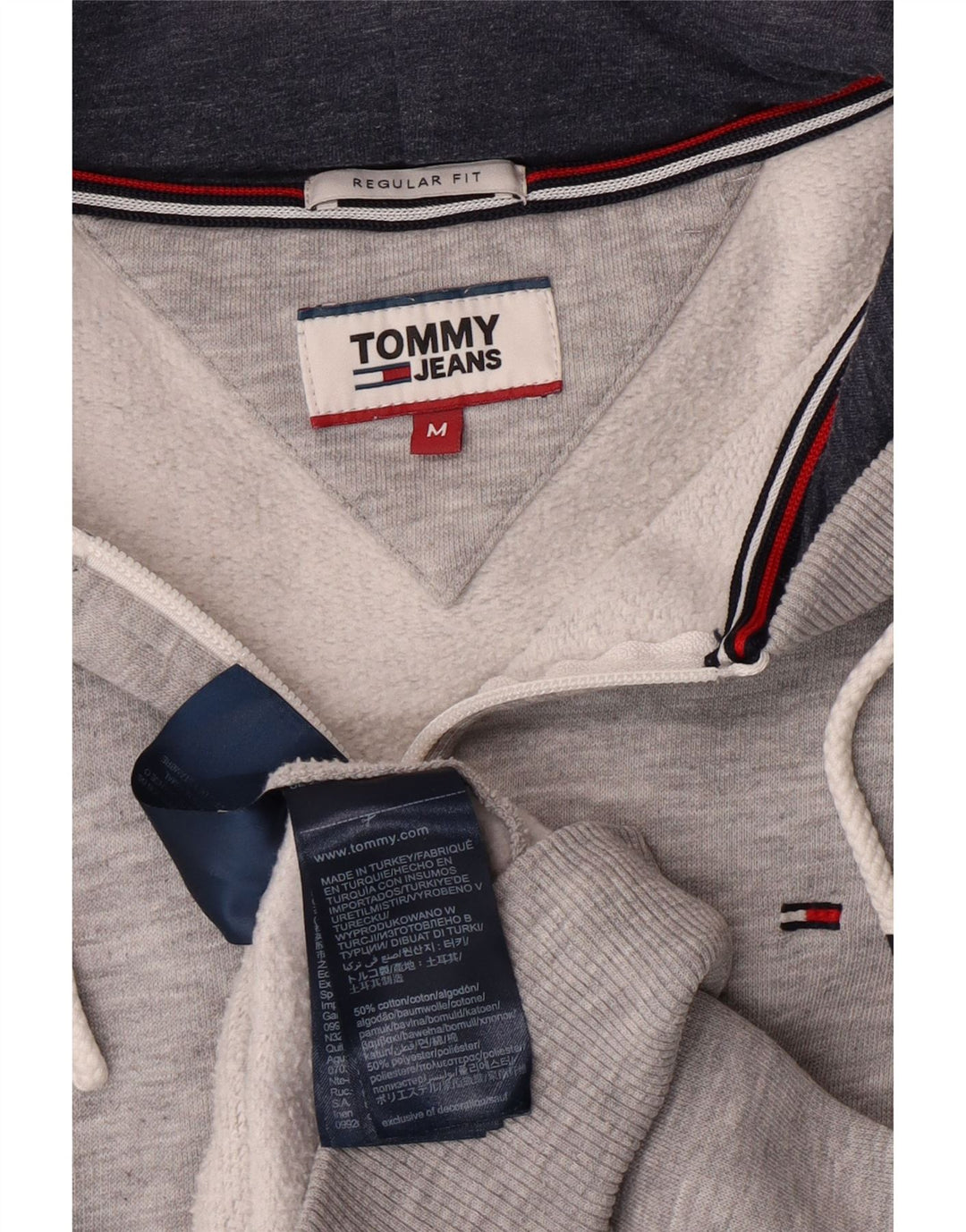 TOMMY HILFIGER Herre Regular Fit Hættetrøje med lynlås Medium Grå Flecked