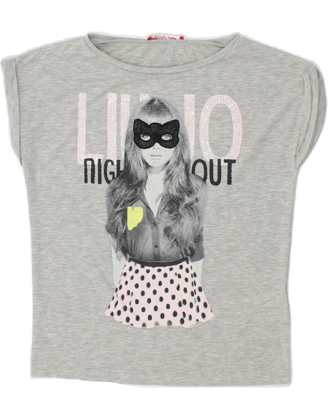 LIU JO Boys Graphic T-Shirt Top 9-10 Years Grey Cotton Vintage Liu Jo and Second-Hand Liu Jo from Messina Hembry 