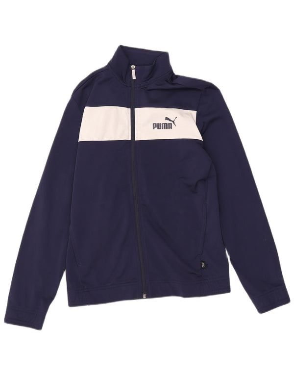 Puma Træningsdragt Topjakke til drenge 15-16 år Marineblå Colourblock Polyester