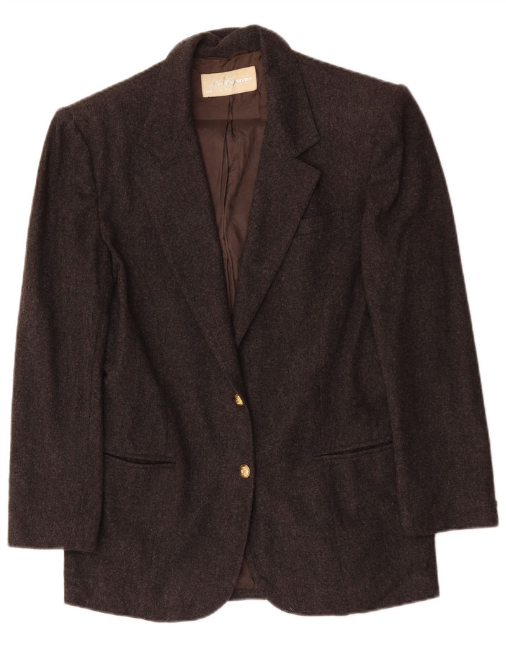 LES COPAINS Dame 2-knaps blazerjakke UK 14 Medium Grå