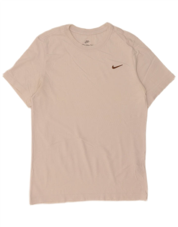 Nike T-shirt top til mænd, lille hvid bomuld