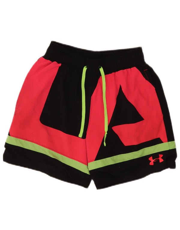 Under Armour Herre grafiske sportsshorts Small Black Colourblock Sports