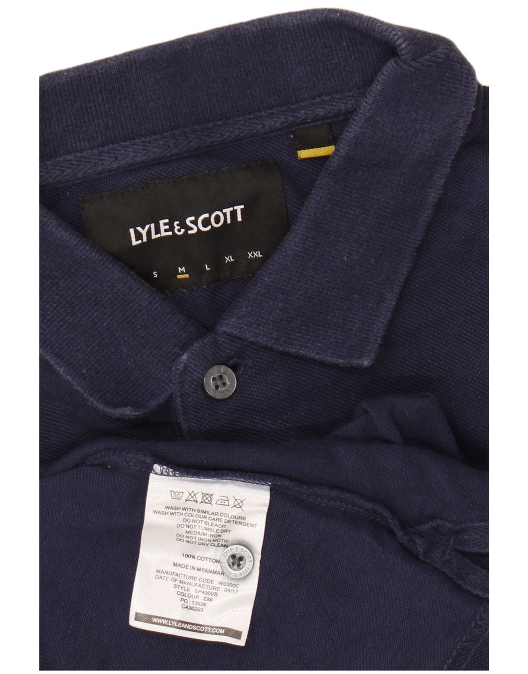 LYLE & SCOTT Poloshirt til mænd Medium marineblå bomuld