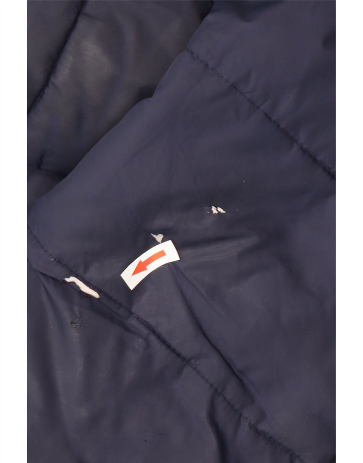 Superdry Herre grafisk polstret jakke UK 40 Stor marineblå nylon