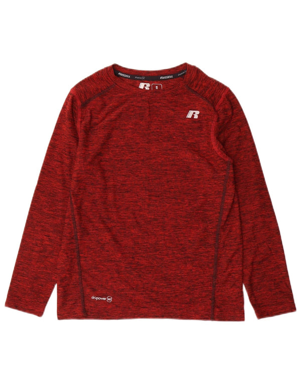 Russell Athletic Boys Dri-Power Top Langærmet 7-8 år Medium Maroon