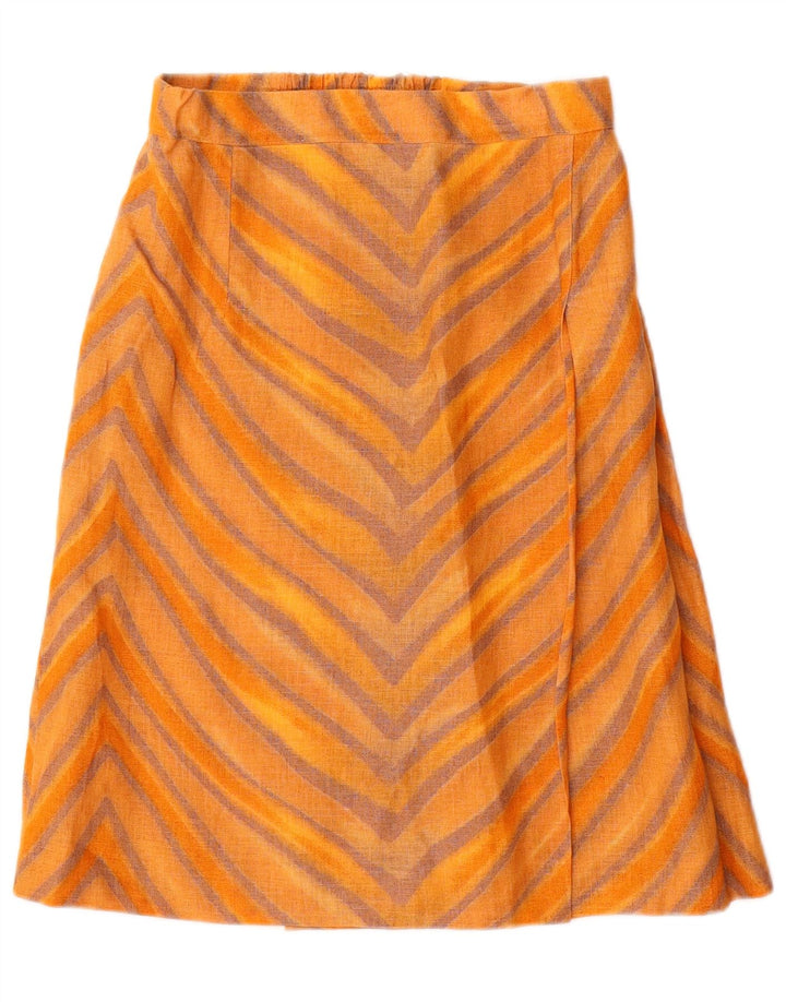 STIZZOLI A-line nederdel til kvinder IT 42 Medium W28 orange stribet viskose