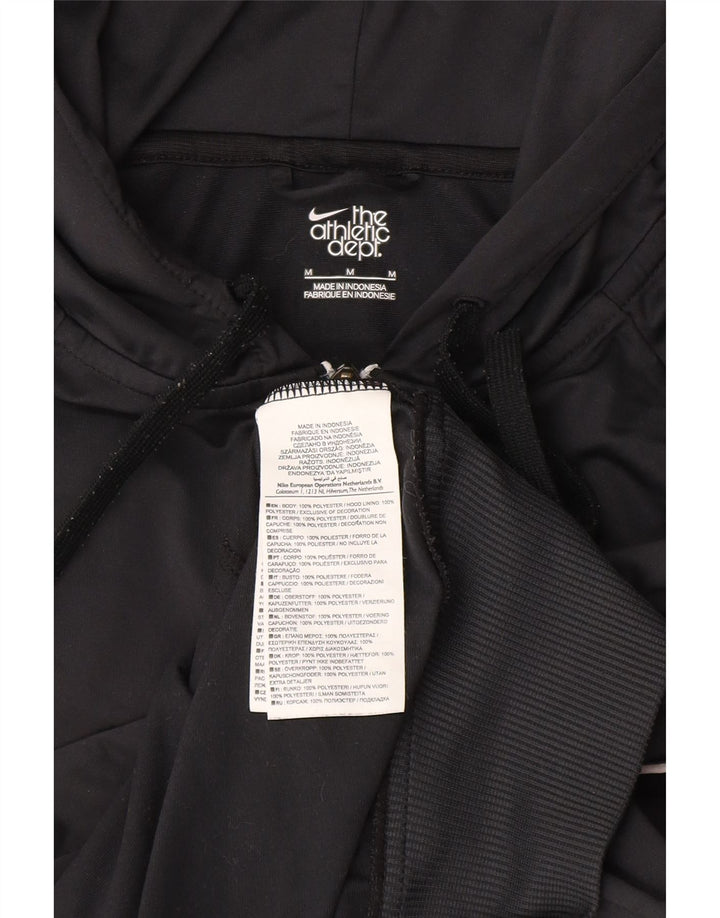 Nike hættetrøje med lynlås til kvinder UK 14 Medium Sort Polyester