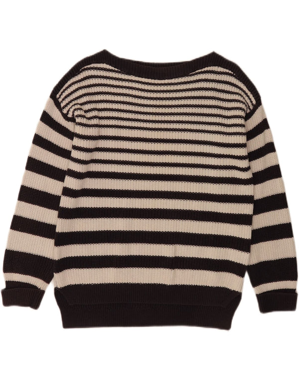 Marks & Spencer Dame Boat Neck Jumper Sweater UK 14 Medium Navy Blue