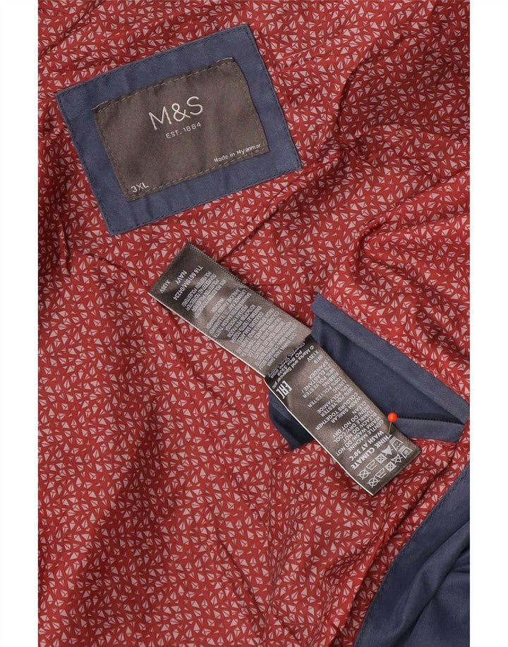 Marks & Spencer Bomberjakke til mænd UK 46 3XL Navy Blue Polyester