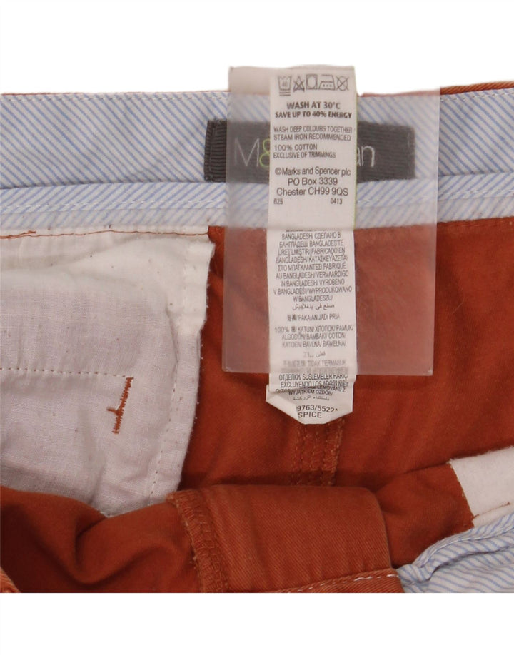 Marks & Spencer Herre Chino Shorts W36 Large Orange Bomuld