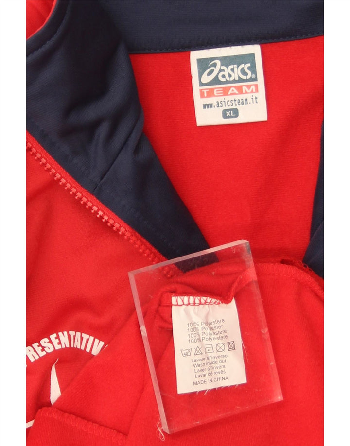 ASICS Mens Tracksuit Top Jacket XL Red Vintage Asics and Second-Hand Asics from Messina Hembry 