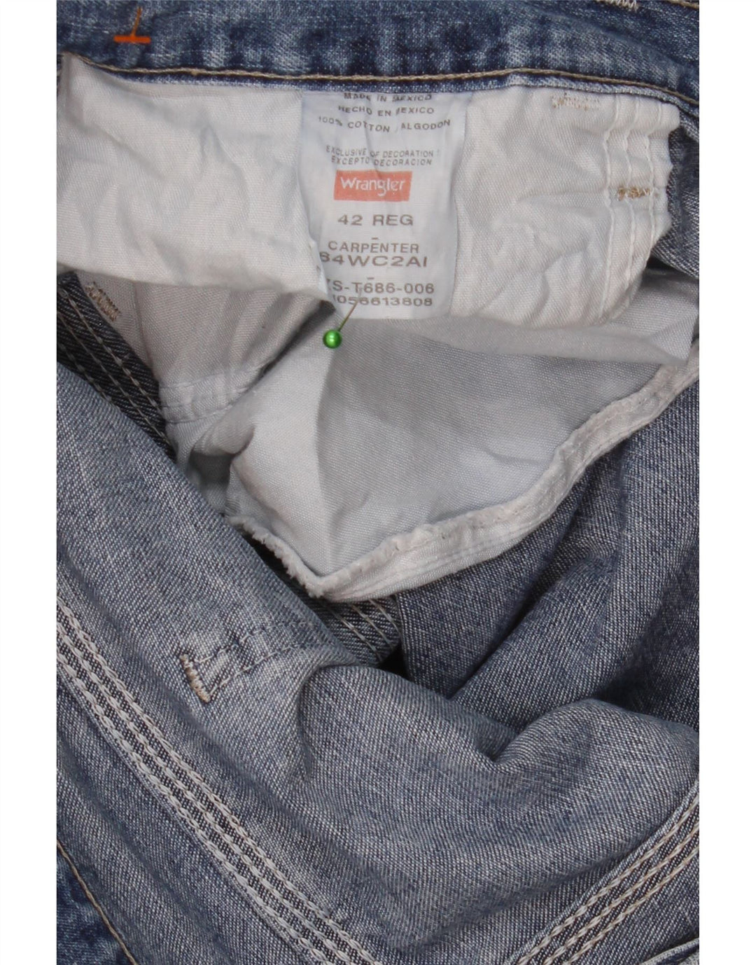 WRANGLER Herre Cargo Denim Shorts W42 2XL Blå Bomuld