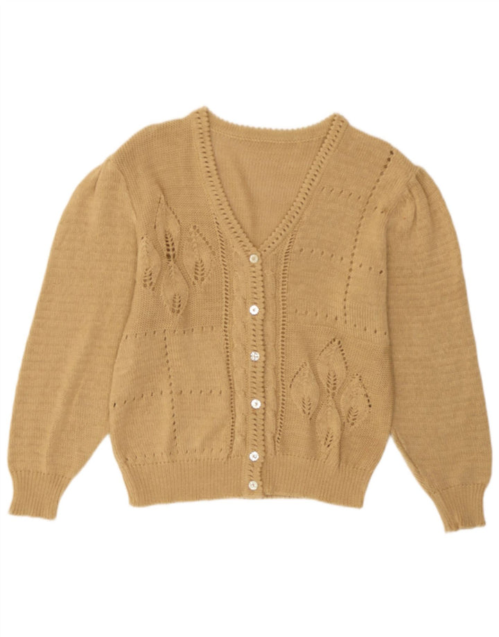 Vintage dame cardigan sweater UK 14 Medium Beige