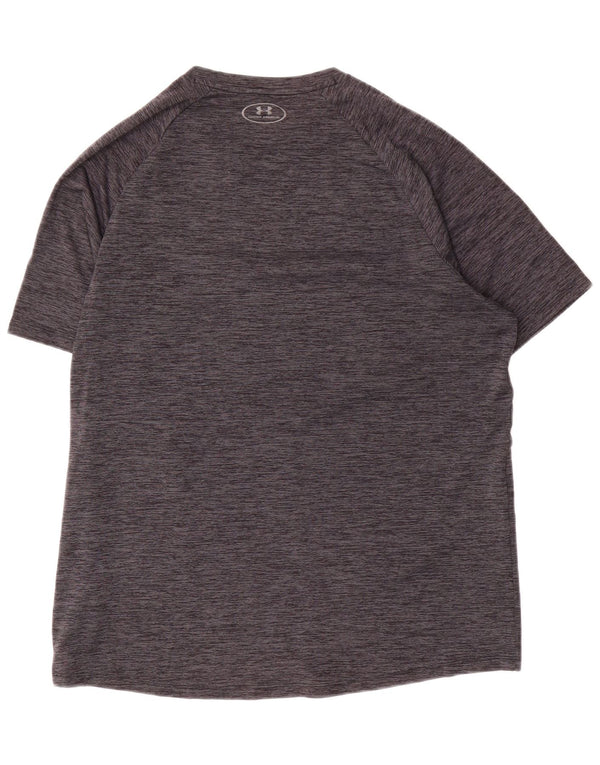 Under Armour Herre Grafisk T-Shirt Top Stor Grå Flecked Polyester