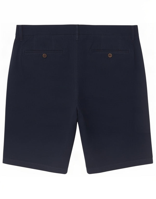 Marks & Spencer Chino Shorts til mænd Large W34 Marineblå ternet bomuld