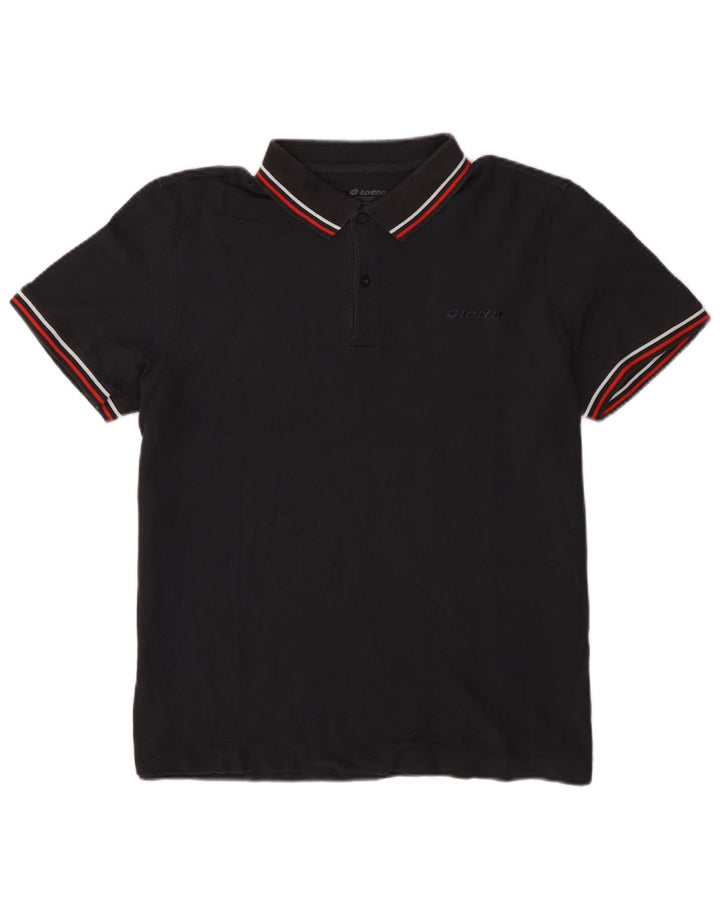Lotto Herre Polo Shirt XL Sort Stribet
