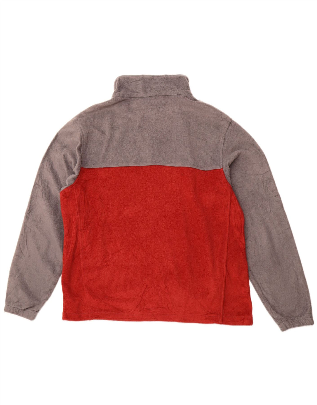COLUMBIA Fleecejakke til mænd UK 40 Large Red Colourblock Polyester