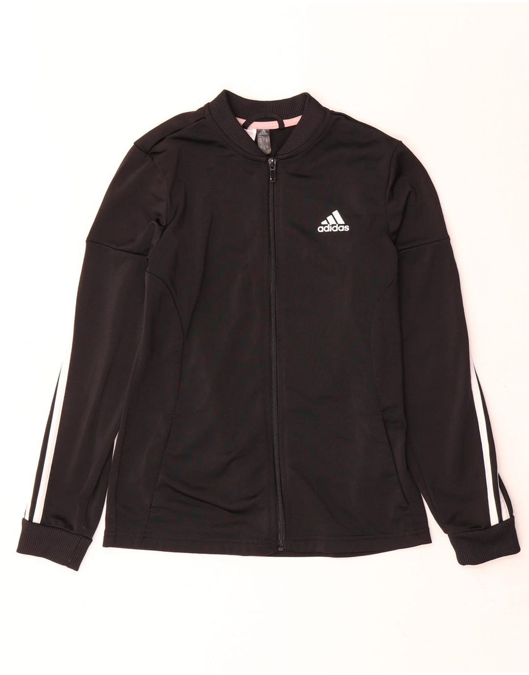 Adidas Pige Træningsdragt Topjakke 11-12 År Sort Polyester
