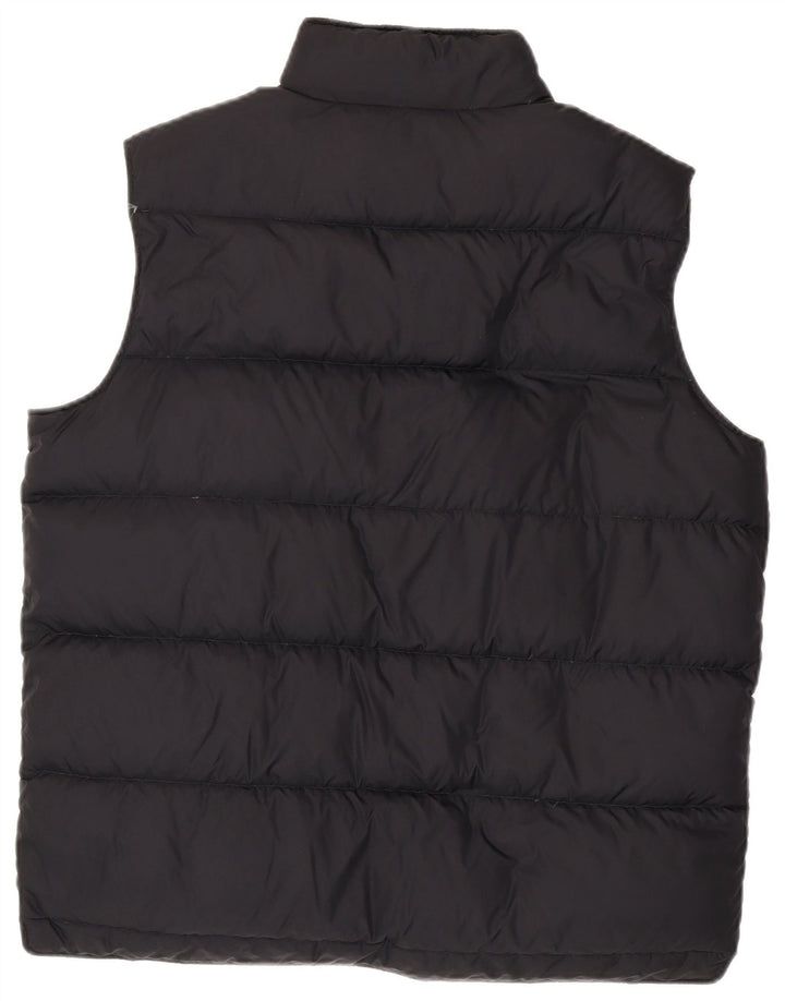 LANDS END Mens Padded Gilet UK 40 Large Black Nylon