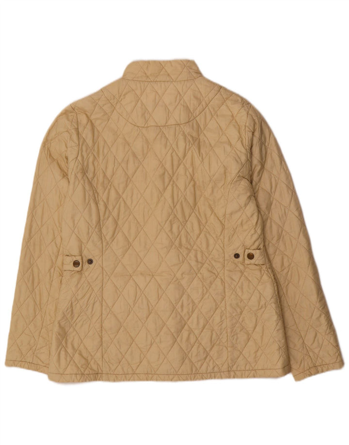 Barbour Quiltet jakke til kvinder UK 12 Medium Beige Polyamid