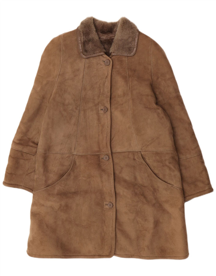 Skinni Dame Oversized Shearling Coat IT 50 XL Brun Shearling
