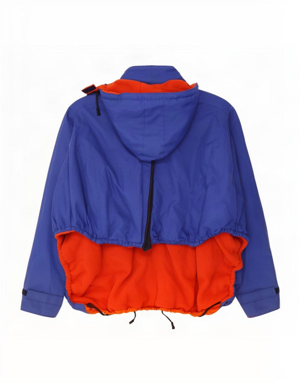 Vintage Herre Crop Hætte Anorak Skijakke One Size Blå